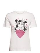 ONLY Onlmickey Life Reg S/S Valentine Top Jrs Vit