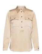 Michael Kors Satin Pull Over Tunic Beige