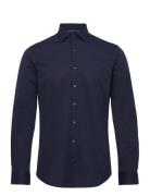 Michael Kors Solid Pique Slim Shirt Marinblå