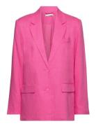 Gina Tricot Linen Blend Blazer Rosa