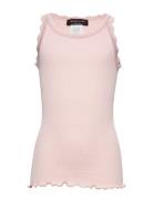 Rosemunde Kids Beatha Silk Top W/ Lace Rosa