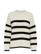 Selected Femme Slfbloomie Ls Knit O-Neck B Kräm