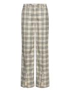 GANT Low Rise Straight Checked Pants Beige