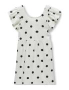 Kids Only Kmgdotty S/L Detail Dress Wvn Vit