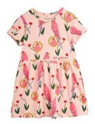 Mini Rodini Parrots Aop Ss Dress Rosa