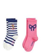 Mini Rodini Bow 2-Pack Socks Multi/patterned