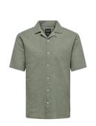 ONLY & SONS Onscaiden Life Ss Solid Resort Linennoos Grön