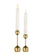 LIND DNA Silhouette 120+145 Candle Holder 2-Pack Guld