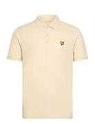 Lyle & Scott Sport Monogram Jacquard Polo Shirt Kräm