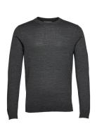 Selected Homme Slhtown Merino Coolmax Knit Crew Noos Grå