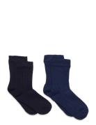 Minymo Ankle Sock - Rib Marinblå