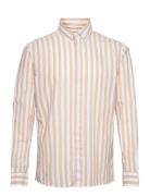 Selected Homme Slhregnew-Linen Shirt Ls Classic W Beige
