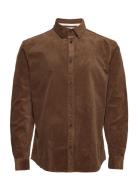 Anerkjendt Akleif Corduroy Shirt Brun