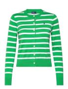 Polo Ralph Lauren Striped Cotton-Blend Cardigan Grön