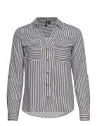 Vero Moda Vmbumpy L/S Shirt New Wvn Ga Noos Blå