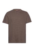 Knowledge Cotton Apparel Narrow Striped Slub Tee - Gots/Vega Brun