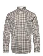 GANT Reg Classic Poplin Gingham Shirt Brun