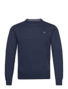 GANT Classic Cotton C-Neck Marinblå