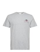 GANT Reg Archive Shield Emb Ss T-Shirt Grå