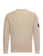 Calvin Klein Jeans Badge Relaxed Sweater Beige