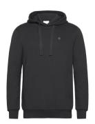 Knowledge Cotton Apparel Hood Basic Badge Sweat - Gots/Vegan Svart