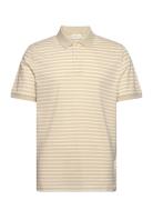 GANT Striped Ss Pique Polo Beige