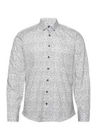 Lindbergh Printed Superflex Shirt L/S Vit