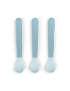 D By Deer Foodie Easy-Grip Baby Spoon 3-Pack Blue Blå