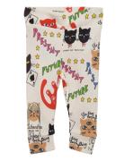 Mini Rodini Clairvoyant Cats Aop Nb Leggings Multi/patterned