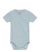 Copenhagen Colors Baby Rib Jersey Body Crossover W. Ss Blå