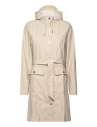 Rains Curve Long Jacket W3 Beige