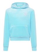 Juicy Couture Diamante Velour Oth Hoodie Blå