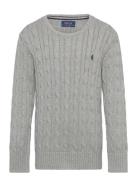 Ralph Lauren Kids Combed Cotton-Ls Cable Cn-Tp-Swt Grå