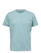 Selected Homme Slhaspen Mini Str Ss O-Neck Tee Noos Blå