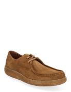 Bianco Biaasher Moc Toe Lace Up Shoe Suede Brun