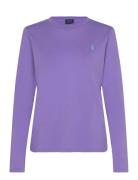 Polo Ralph Lauren Long-Sleeve Jersey Crewneck Tee Lila