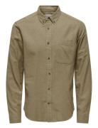 ONLY & SONS Onsgudmund Slim 1-Pkt Solid Shirt Noos Khaki Green