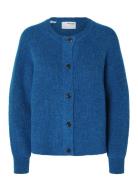 Selected Femme Slflulu Ls Knithort Cardigan Blå