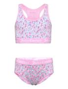 Juicy Couture Juicy Leopard Crop Top And Hipster Brief Set Rosa