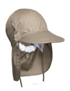 Melton Cap W/Neck - Solid Colour Khaki Green