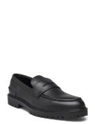 Les Deux Thatcher Grain Penny Loafer Svart