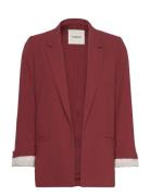 Soaked In Luxury Slshirley Fold-Up Blazer Burgundy