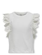 Kids Only Kogbetty Life S/S Frill Top Jrs Vit