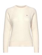 Tommy Hilfiger Co Cable C-Nk Sweater Kräm