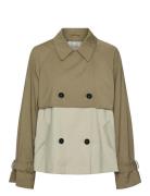 YAS Yasturbo Short Trenchcoat Beige