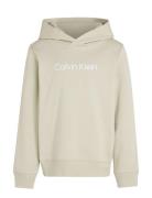 Calvin Klein Inst. Logo Reg. Terry Hoodie Kräm