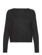 Mango Fine-Knit Round-Neck Sweater Svart