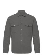 Mango Chest-Pocket Cotton Overshirt Grå