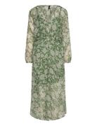 Mango Midi Printed Dress Grön