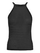 Mango Halter-Neck Knitted Top Svart